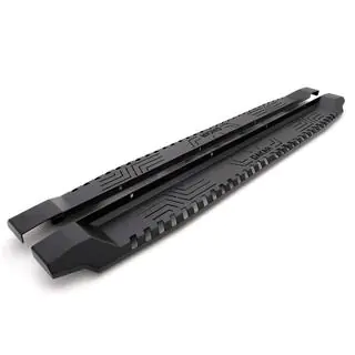 Боковые пороги Dakar V1 без LED (2 шт, металл) Volkswagen Amarok 2022- гг. фото 2