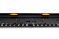 Volkswagen Amarok 2022- гг. Боковые пороги Dakar V1 с LED (2 шт, металл) фото 5