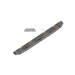 Боковые пороги Dakar V1 с LED (2 шт, металл) фото 3