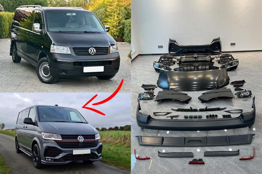 Volkswagen T5 Multivan 2003–2010 гг. Комплект Рестайлинга в T6.1 Sportline Image