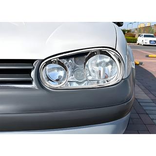 Накладки на фары Очки V2 (2 шт., пластик) Volkswagen Golf 4 1997-2006 гг. фото 1