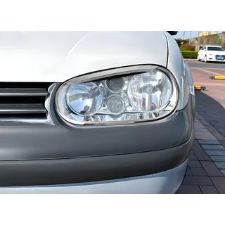 Накладки на фары Очки V3 (2 шт., пластик) Volkswagen Golf 4 1997-2006 гг. фото 1