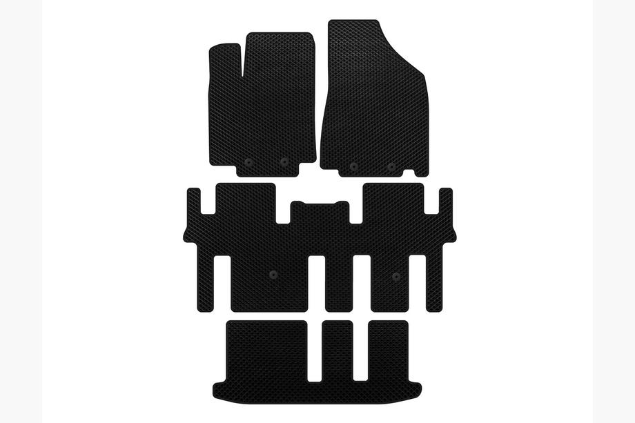 Nissan Pathfinder R52 2012-2021 гг. Коврики EVA (3 ряда, Черный) Image