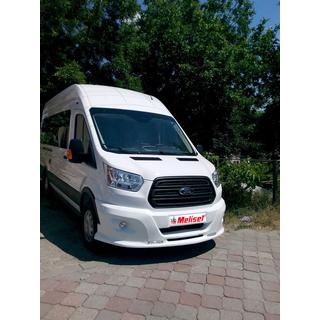 Накладка на передний бампер LED (2014-2019, грунт под покраску) Ford Transit 2014- гг. фото 2