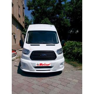 Накладка на передний бампер LED (2014-2019, грунт под покраску) Ford Transit 2014- гг. фото 4