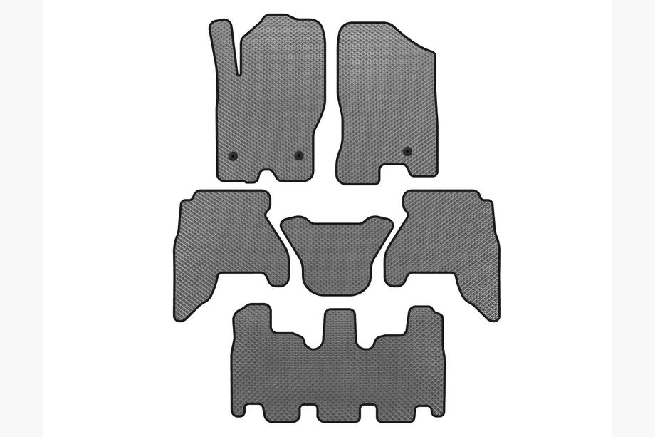 Nissan Pathfinder R51 2005-2014 гг. Коврики EVA (3 ряда, Серый, 2010-2014) Image