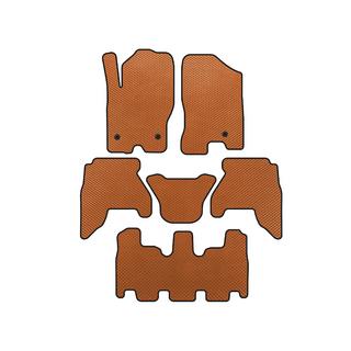 Коврики EVA в салон (3 ряда, оранжевые, 2010-2014) Nissan Pathfinder R51 2005-2014 гг.