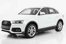 Audi Q3 2011-2019 гг. Боковые Подножки Allmond Black (2 шт., Алюминий) фото 1