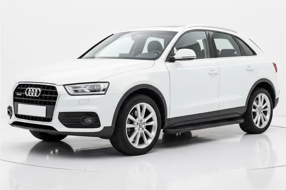 Audi Q3 2011-2019 гг. Боковые пороги Bosphorus Black (2 шт., алюминий) Image