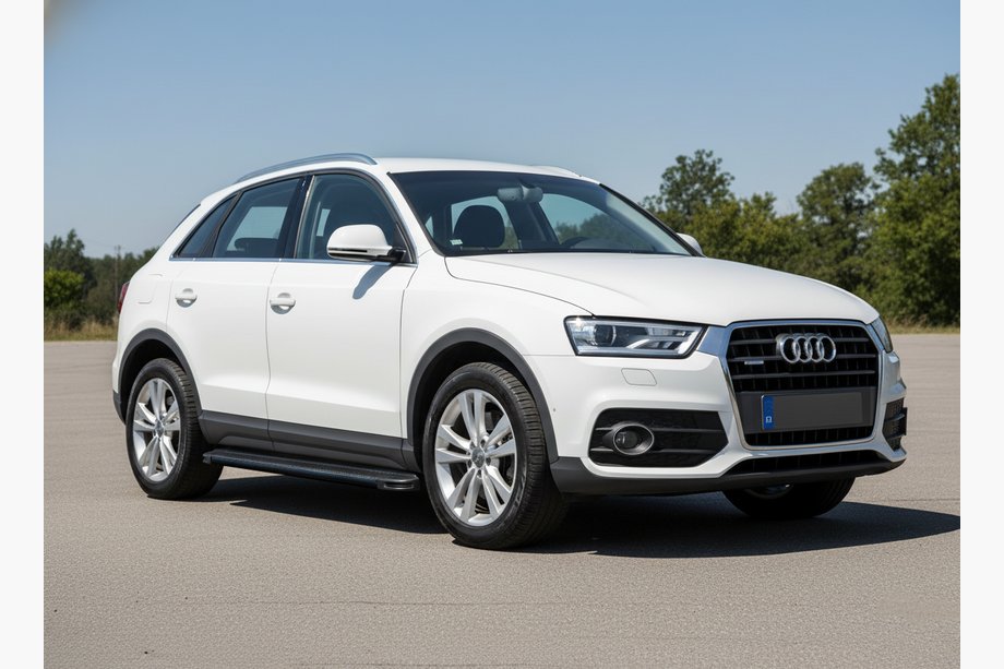 Audi Q3 2011-2019 гг. Боковые Подножки RedLine Black (2 шт., Алюминий) Image