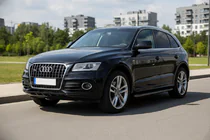Audi Q5 2008-2017 гг. Боковые Подножки Allmond Black (2 шт., Алюминий) фото 1