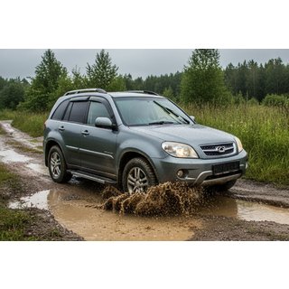 Боковые пороги RedLine V1 (2 шт., алюминий) Chery Tiggo 1 2005-2016 гг. фото 1
