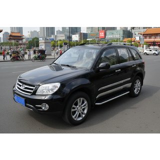 Боковые Подножки Maydos V1 (2 шт., Алюминий и Нержавейка) Chery Tiggo 1 2005-2016 гг. фото 2