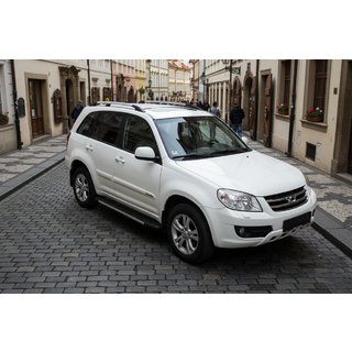 Боковые Подножки Duru (2 шт., Алюминий) Chery Tiggo 1 2005-2016 гг. фото 1