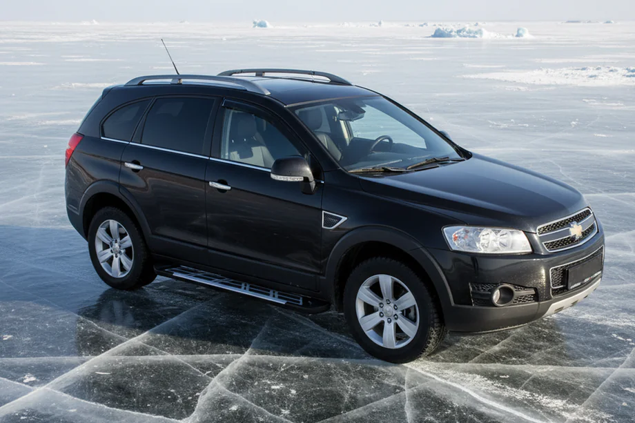 Chevrolet Captiva 2006-2019 гг. Боковые Подножки Sunrise (2 шт., Алюминий) Image