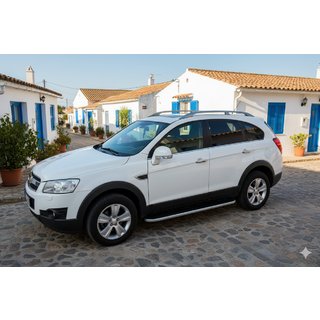 Боковые Подножки Tayga Grey (2 шт., Алюминий) Chevrolet Captiva 2006-2019 гг. фото 1