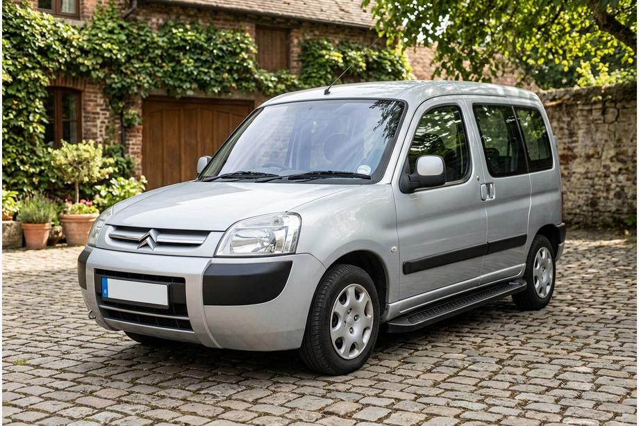 Citroen Berlingo 1996-2008 гг. Боковые Подножки Allmond Black (2 шт., Алюминий) Image