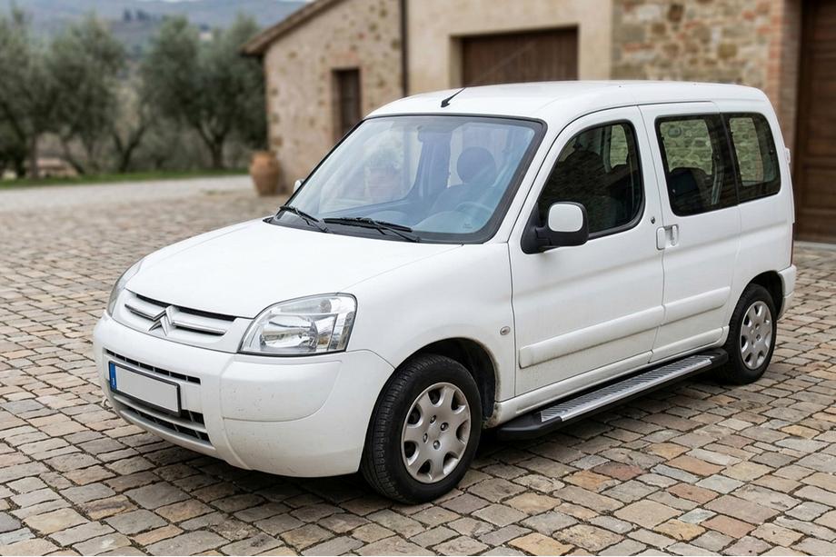Citroen Berlingo 1996-2008 гг. Боковые Подножки Line (2 шт., Алюминий) Image