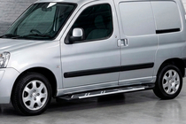 Peugeot Partner 1996-2008 гг. Боковые Подножки Sunrise (2 шт., Алюминий) фото 1