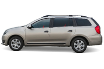 Dacia Logan MCV 2013-2020 гг. Окантовка окон нержавейка (4 шт) фото 1