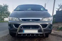 Hyundai H200, H1, Starex 1998-2007 гг. Защита переднего бампера (нерж. сталь) фото 1
