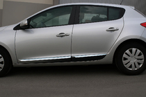 Renault Megane III 2009-2016 гг. Дверные молдинги нержавейка (HB, 4 шт) фото 1