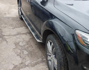 Audi Q7 2005-2015 гг. Боковые Подножки OEM (2 шт., Алюминий) фото 7