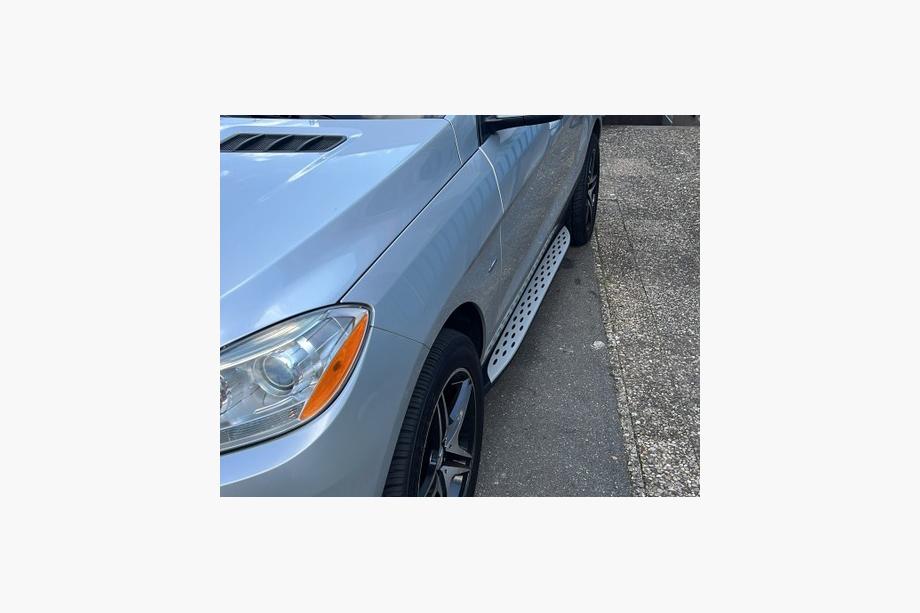 Mercedes GLE/ML class W166 2011-2018 гг. Боковые пороги Оригинальный дизайн (2 шт., Алюминий) Фото 2