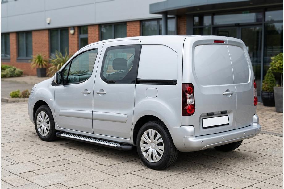 Citroen Berlingo 2008-2018 гг. Боковые Подножки Line (2 шт., Алюминий) Image