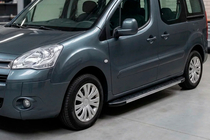 Peugeot Partner Tepee 2008-2018 гг. Боковые Подножки Duru (2 шт., Алюминий) фото 1
