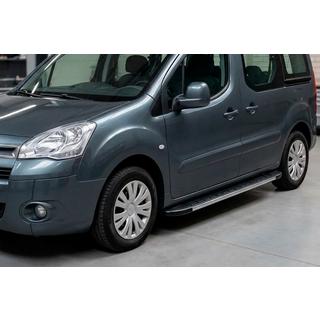Боковые Подножки Duru (2 шт., Алюминий) Peugeot Partner Tepee 2008-2018 гг. фото 1