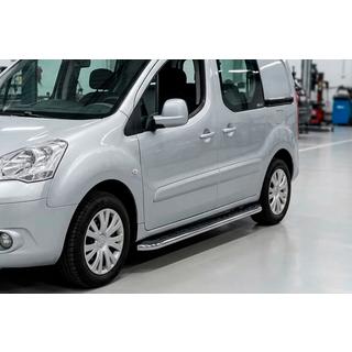 Боковые Подножки Maydos V1 (2 шт., Алюминий и Нержавейка) Peugeot Partner Tepee 2008-2018 гг. фото 1