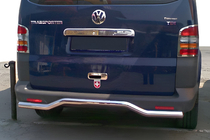 Volkswagen T5 Multivan 2003–2010 гг. Задняя дуга волна (нержавейка) фото 1