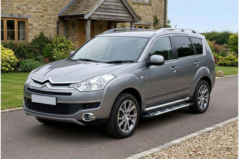 Citroen C-Crosser 2007-2013 гг. Боковые Подножки Sunrise (2 шт., Алюминий) Image