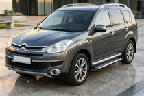 Citroen C-Crosser 2007-2013 гг. Боковые Подножки Line (2 шт., Алюминий) фото 1