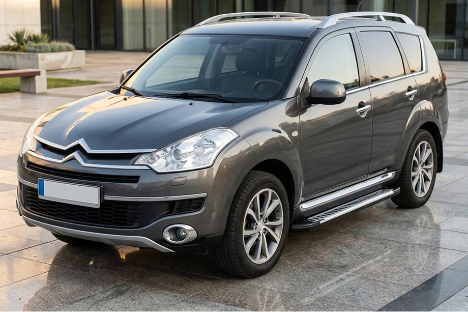 Citroen C-Crosser 2007-2013 гг. Боковые Подножки Line (2 шт., Алюминий) Image