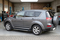Citroen C-Crosser 2007-2013 гг. Боковые Подножки Duru (2 шт., Алюминий) фото 1