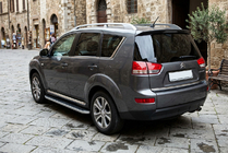 Citroen C-Crosser 2007-2013 гг. Боковые Подножки Tayga (2 шт., Алюминий) фото 1