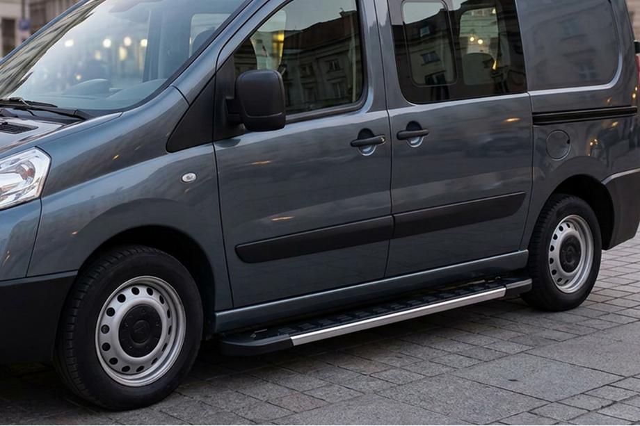 Citroen Jumpy 2007–2017 гг. Боковые пороги RedLine V1 (2 шт., алюминий) Image