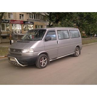 Боковые трубы (2 шт., нержавейка) Volkswagen T4 Transporter 1990-2003 гг. фото 2