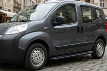 Citroen Nemo 2007-2017 гг. Боковые Подножки Allmond Black (2 шт., Алюминий) фото 1