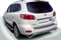 Hyundai Santa Fe 2 2006-2012 гг. Задняя дуга AK007 (нержавейка) фото 1