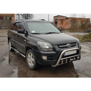 Кенгурятник WT003 (нержавейка) Kia Sportage 2004-2010 гг. фото 3