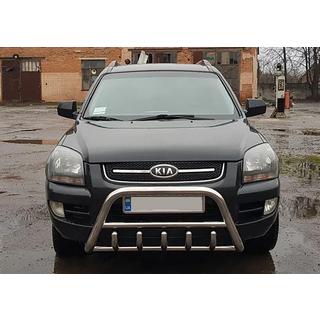 Кенгурятник WT003 (нержавейка) Kia Sportage 2004-2010 гг. фото 4