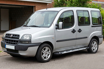 Fiat Doblo I 2001-2005 гг. Боковые Подножки Sunrise (2 шт., Алюминий) фото 1