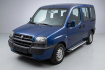 Fiat Doblo I 2001-2005 гг. Боковые Подножки Line (2 шт., Алюминий) фото 1