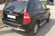 Kia Sportage 2004-2010 гг. Задняя дуга AK002 (нерж. сталь) фото 2