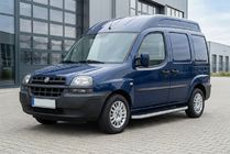 Fiat Doblo I 2001-2005 гг. Боковые Подножки Tayga Grey (2 шт., Алюминий) фото 1