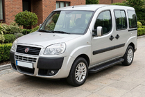 Fiat Doblo I 2005-2010 гг. Боковые Подножки Allmond Black (2 шт., Алюминий) фото 1