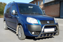 Fiat Doblo I 2001-2005 гг. Кенгурятник WT003 (нержавейка) 60 мм, без надписи фото 1